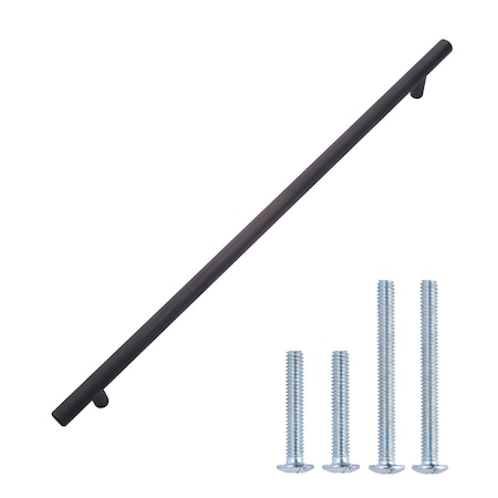 South Main Hardware Euro Bar Cabinet Handle (3/8" Diameter), 15" Length (12.63" Hole Center), Oil Rubbed Bronze, 10PK SH412-OR-10